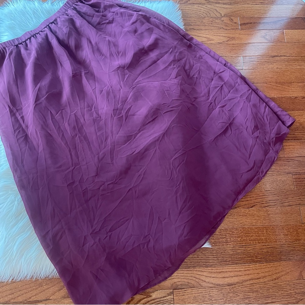NWT Old Navy Burgundy Red Maxi Skirt Flowing Size Large New Pull On Modest